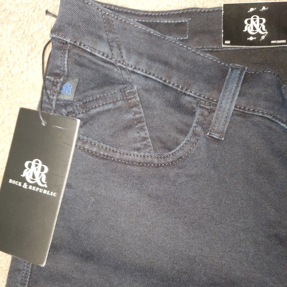 NWT Rock & Republic, 12, Black, frayed long shorts, Coachella style - Picture 2 of 5